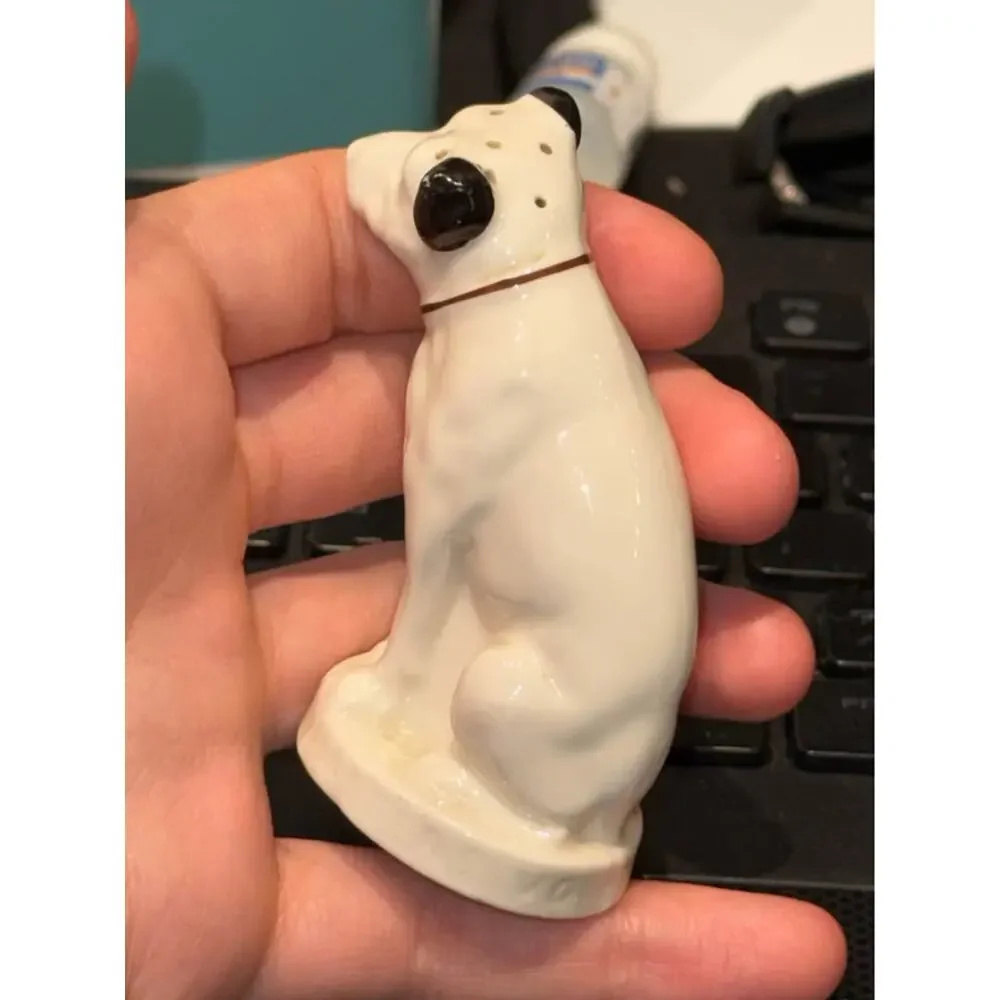 Vintage LENOX Ceramic Nipper Dog Salt Pepper Shaker RCA Mascot Figure